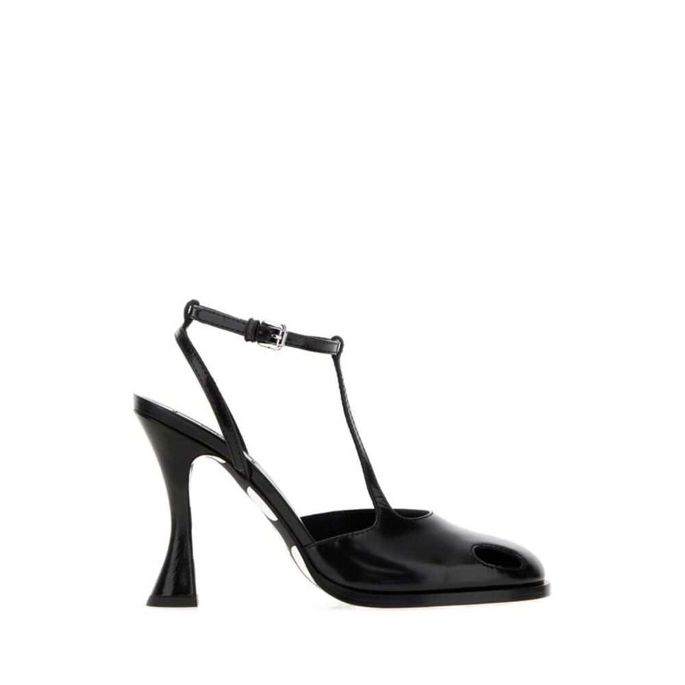 Moschino Women Black Leather Pumps